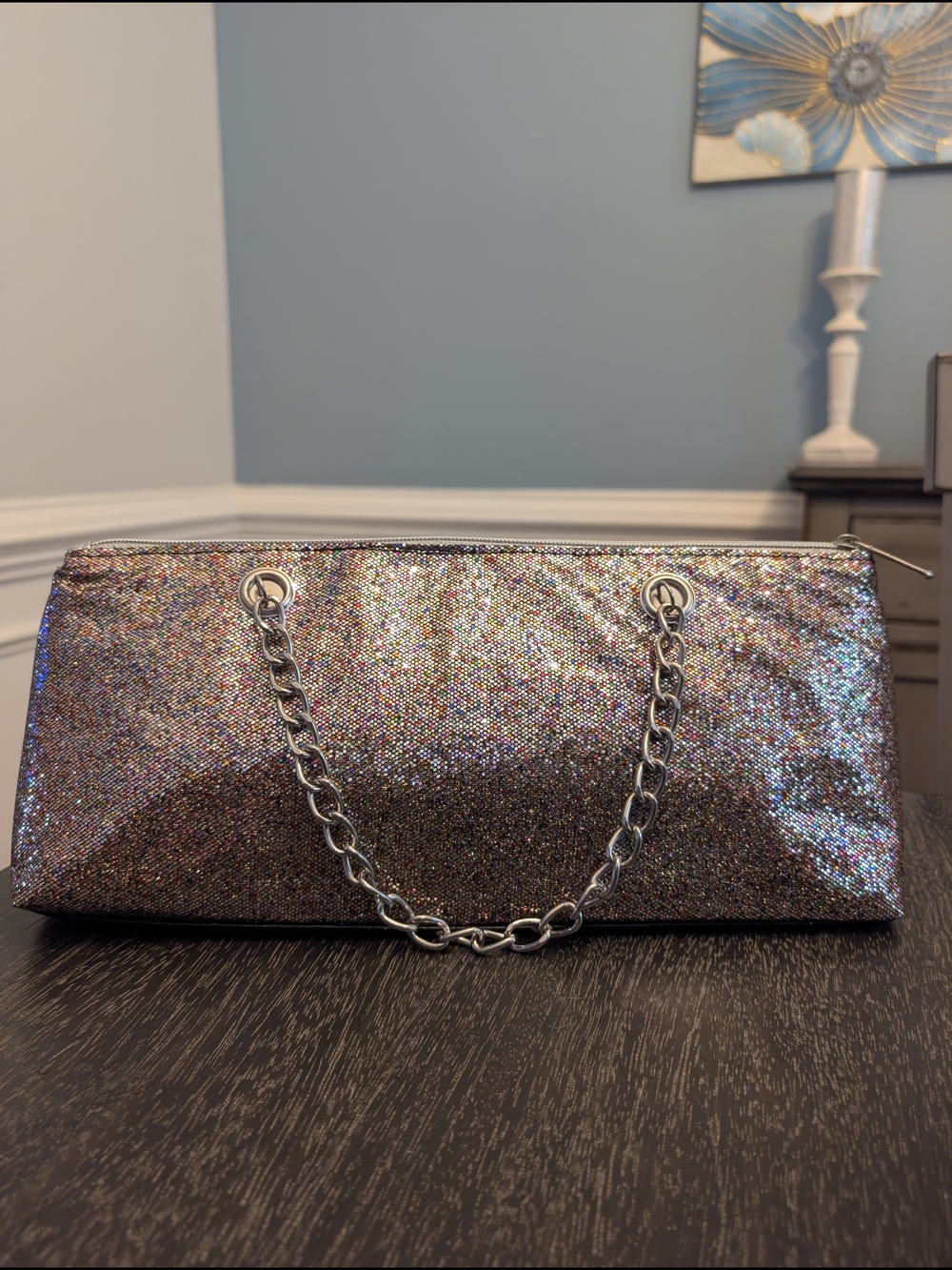 Sparkle Chain Handle Wine Bag